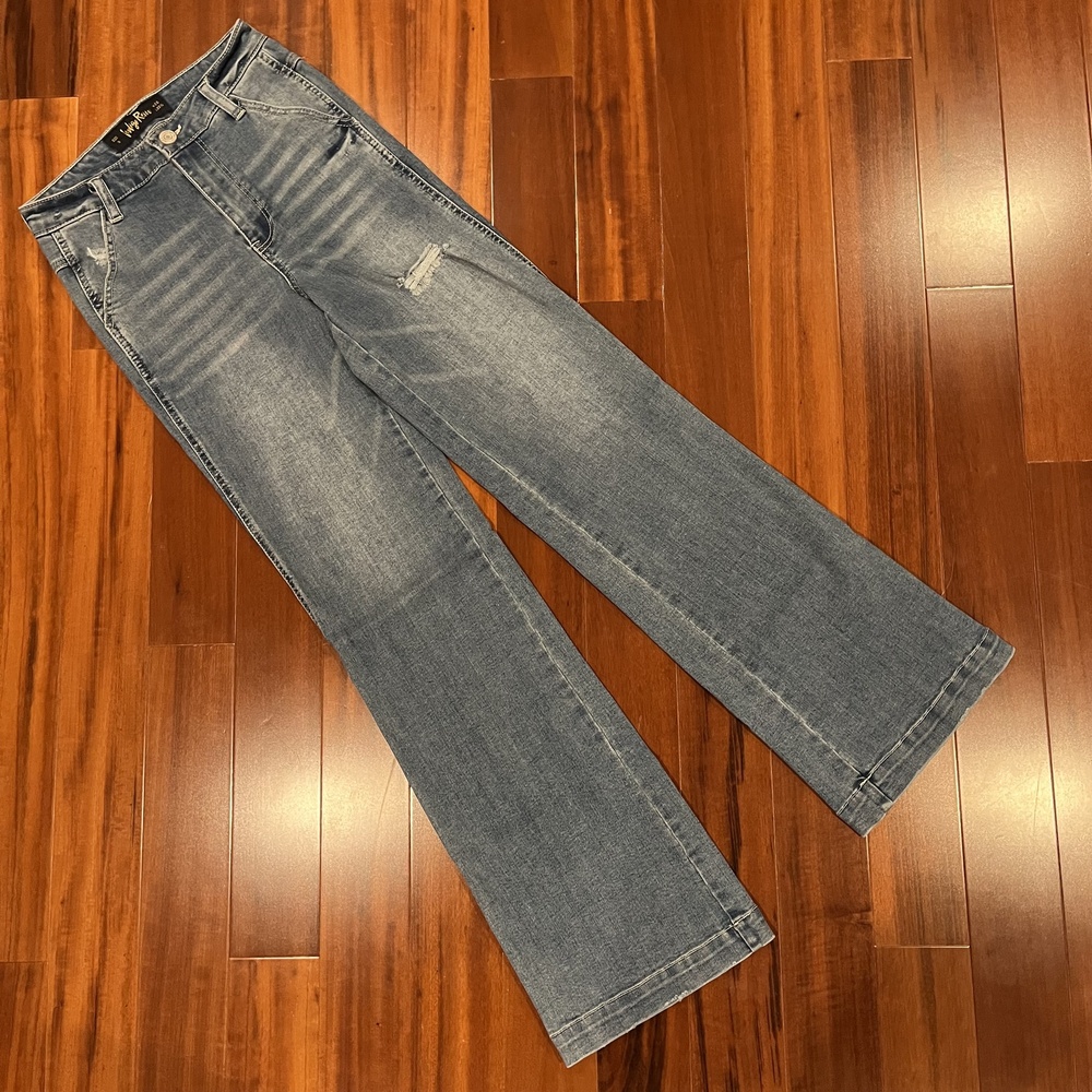 Indigo Rein Flare Jeans Denim‎ Pants Blue Distressed Retro Tall Size 3 w25 l32.5